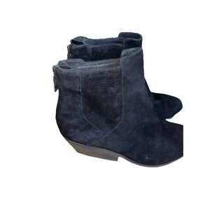 Eileen Fisher Women's Black Suede Ankle Zip Boots Size 8